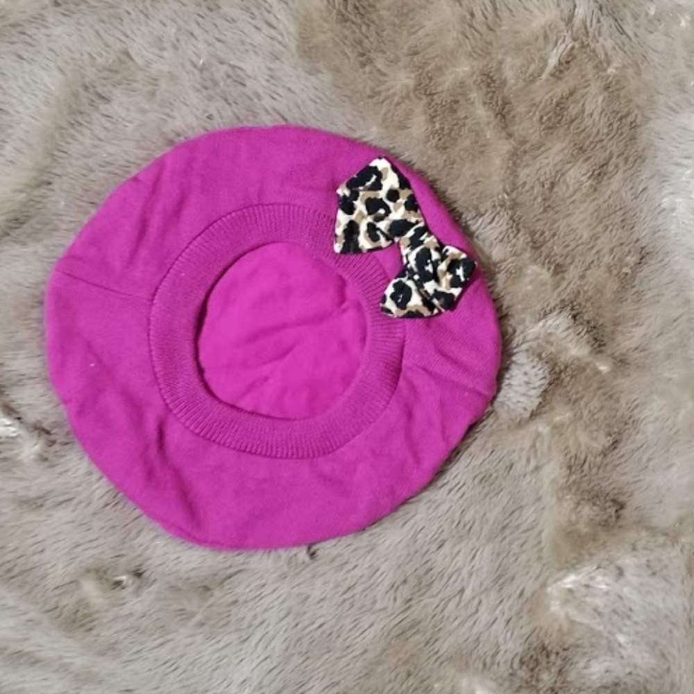 Koala Kids Magenta Beret with Bow Girl 3T
